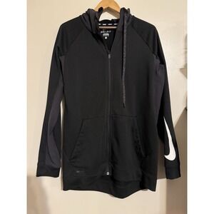 Nike Zip Up Sweatshirt Jacket Long Black Run Dri Fit Women's Large
